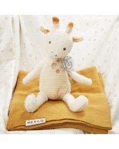 Giraffe Gary van Happy Horse op gebreide, katoenen babydeken